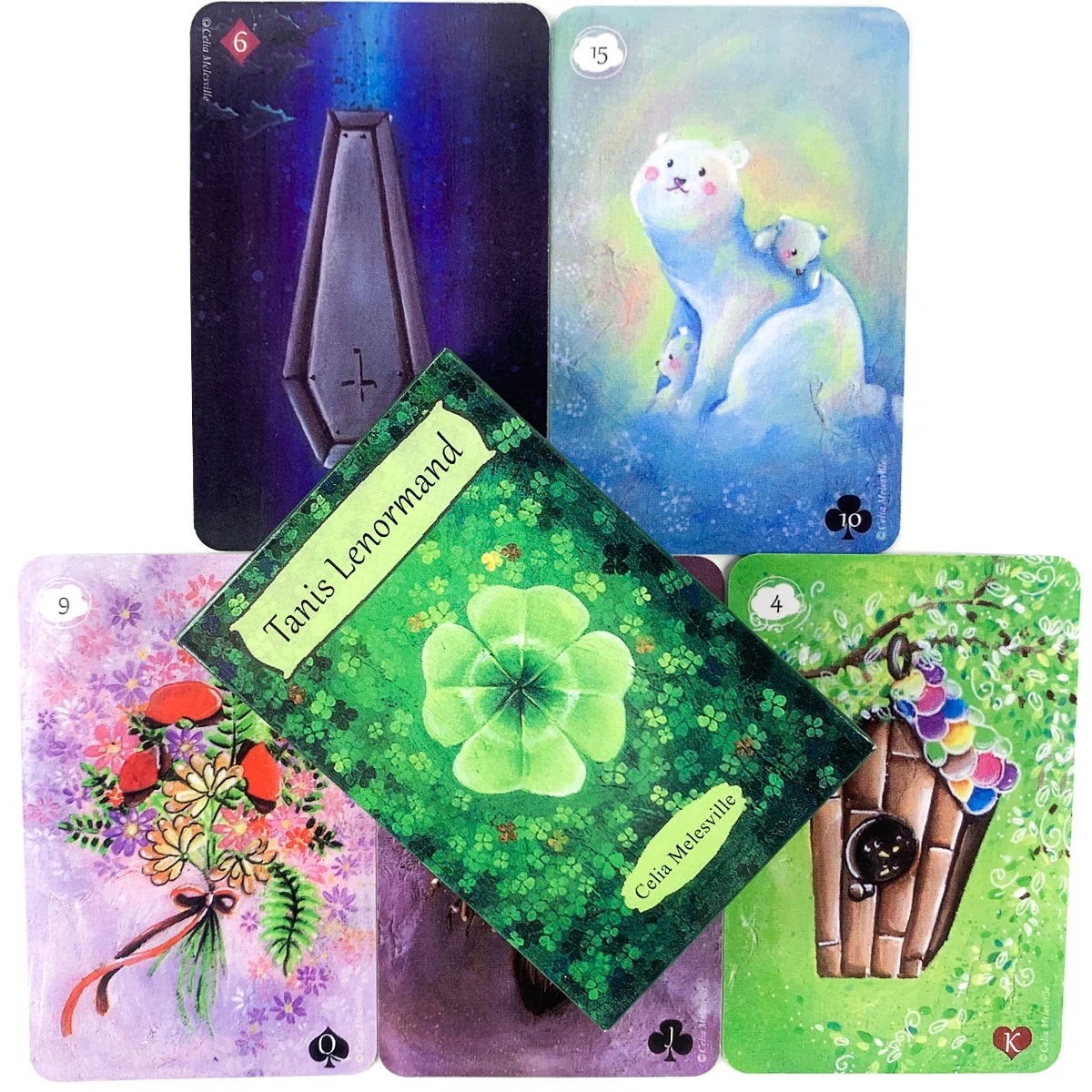 Карточки Tanis Lenormand от Celia Melesville карты из высококачественной полноцветной бумаги с