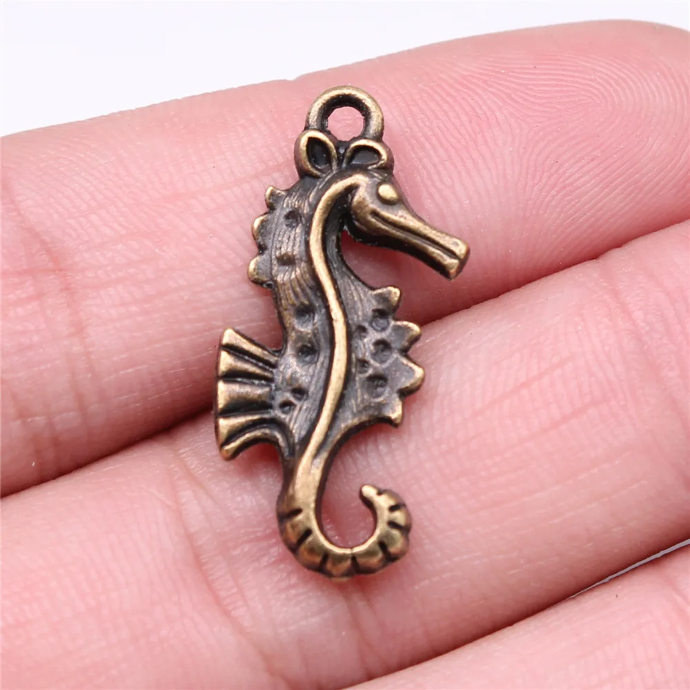 10pcs Sea Animal Marine Life Hippocampus Seahorse Charms For Jewelry Making DIY Crafts Making Findings Handmade Jewelry 