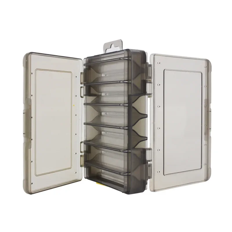 Double Sided Fishing Tackle Box 12 14 Compartments Bait Lure Hook Storage Box Fishing Accessories Plastic Storage Case fishing accessories fishing tackle fishing tackle box