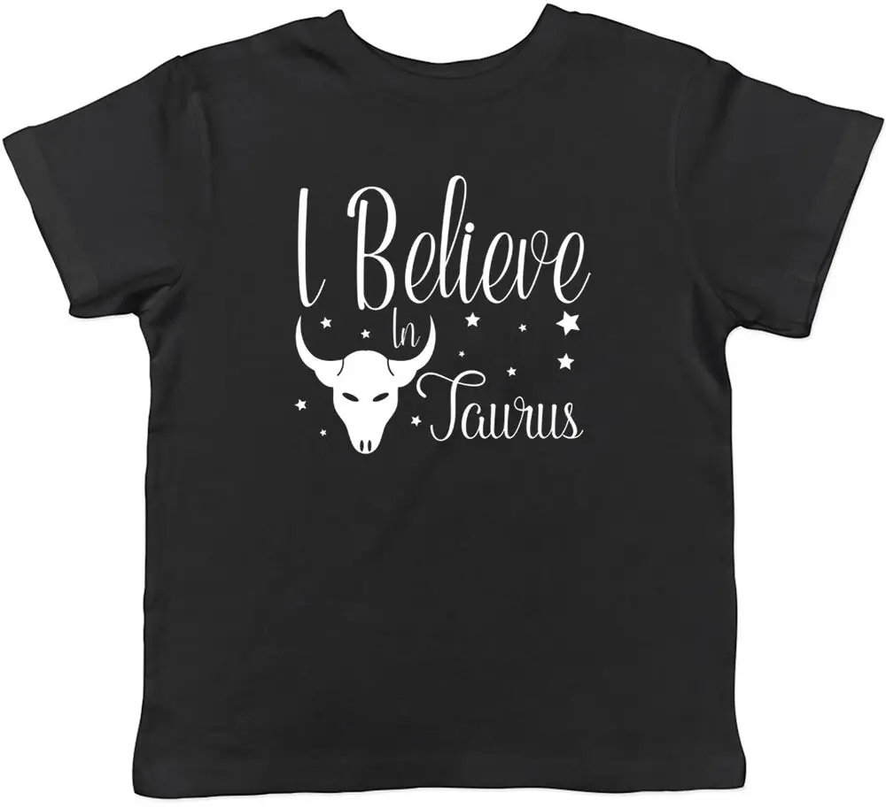 

I Believe in Taurus детская футболка для мальчиков и девочек высокое качество 100% хлопок летняя с коротким рукавом