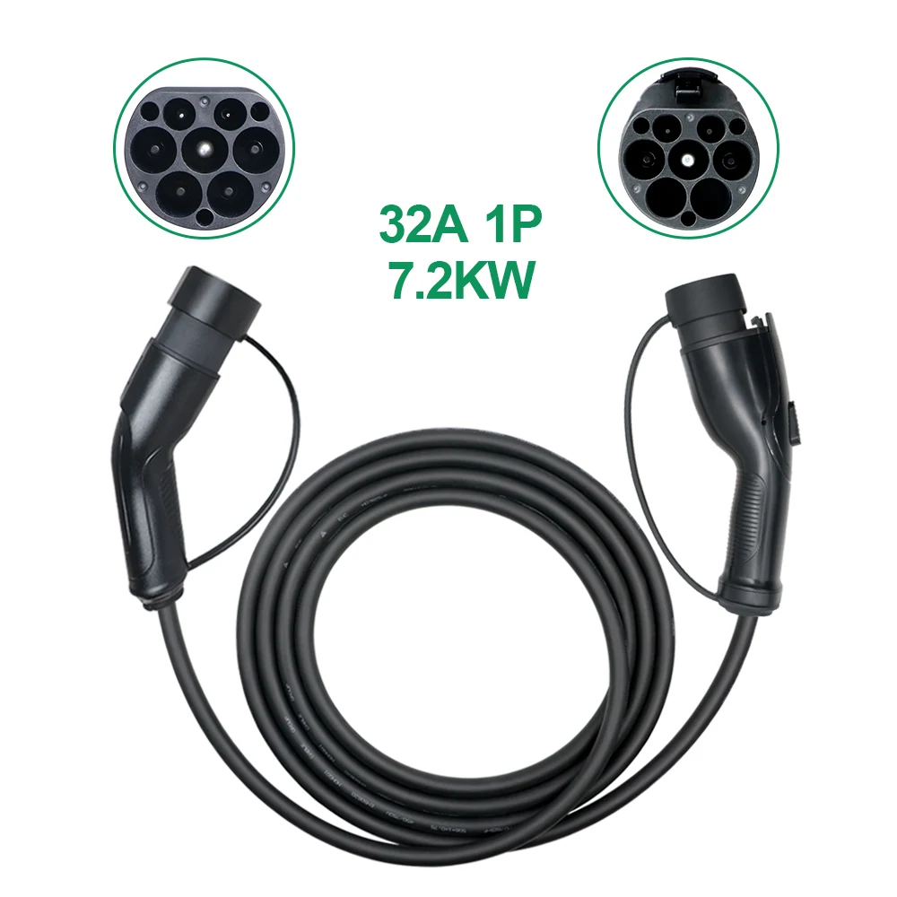 EV Charger Cable 32A 22KW Type 2 To Type 2 Cable Length 5M/7M/10M For Charging Station 1 Phase/3 Phase IEC 62196-2 EVSE For BYD AITTO 3 VOLVO Hyundai IONIQ Tesla BMW Etc