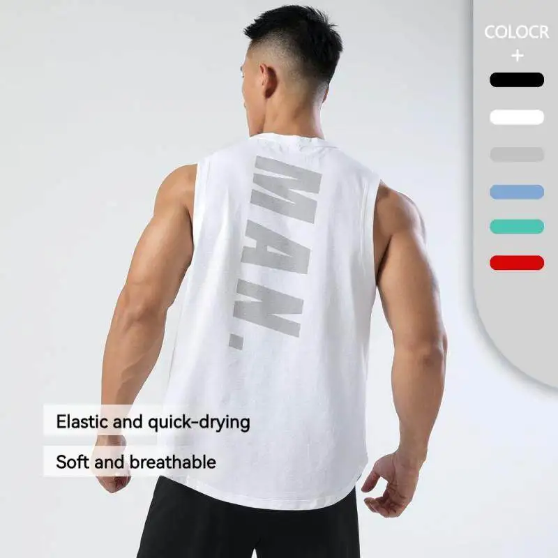 

(M-3XL)Men's Quick Dry Singlet Basketball Workout Tank Top Fitness Gym Sports Running Hiking Vest Gym Clothing Sleeveless Shirt