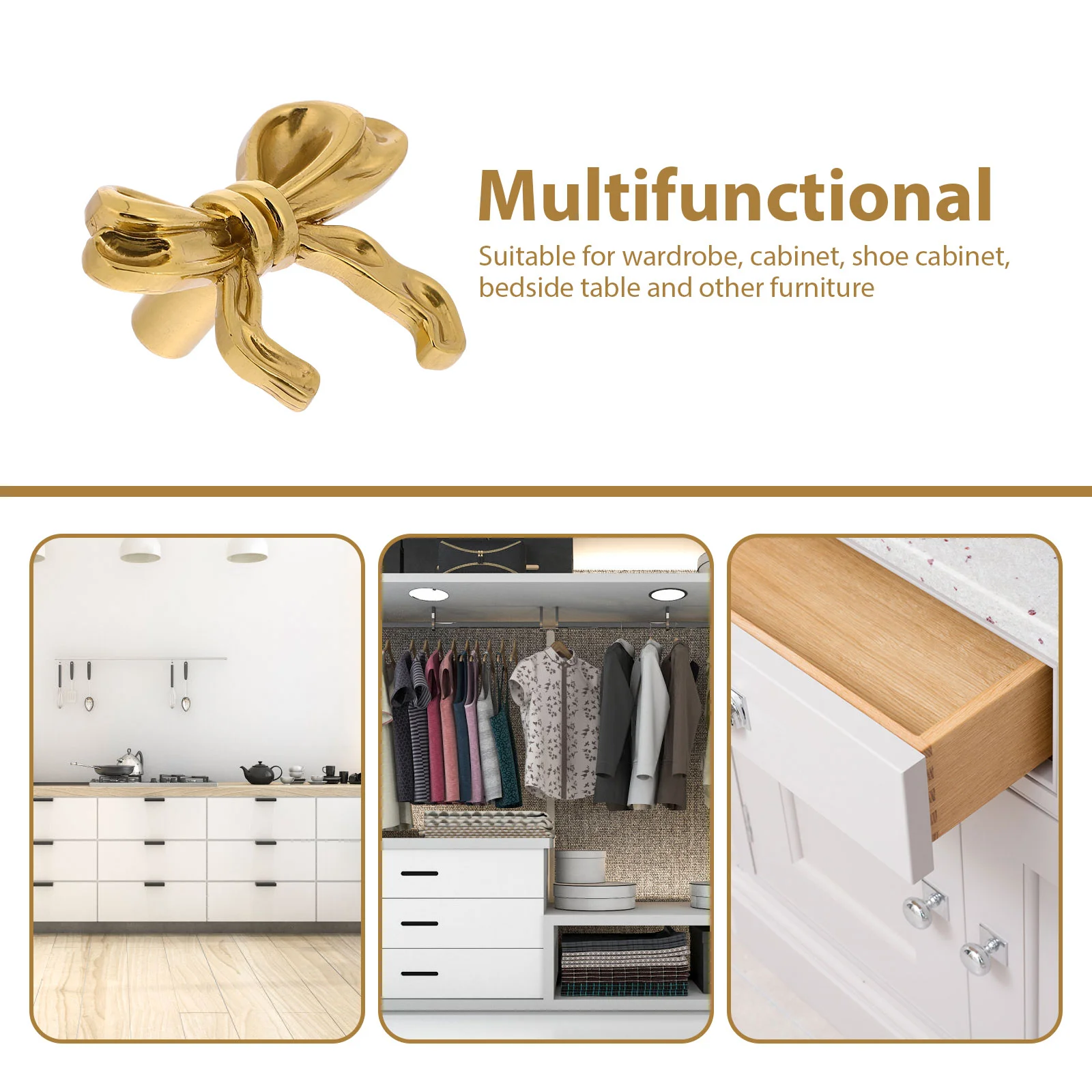 Bow Handle Decorative Cabinet Knobs Handles for Wardrobe Door Drawer Cabinets Kitchen Room Gold furniture handles kitchen door handles ball lever knob