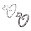Y1UE Adjustable Open Rings for Women Dainty Long Tail Finger Ring Knitting Crocheting Joint Ring Jewelry Ornament 1