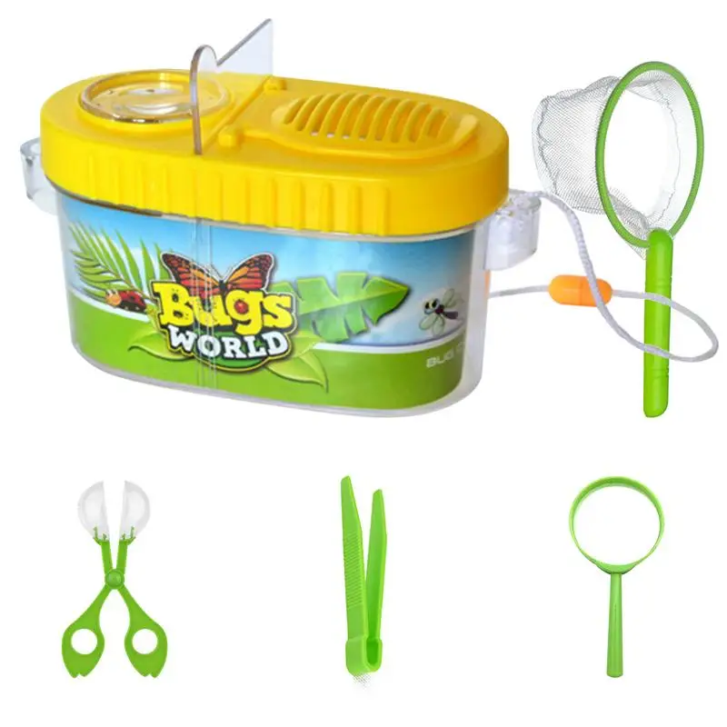 

Insect Catching Toy Set Backyard Explorer Toy Kit Insect Catcher Kit With Butterfly Net Magnifying Glass Clip Educational