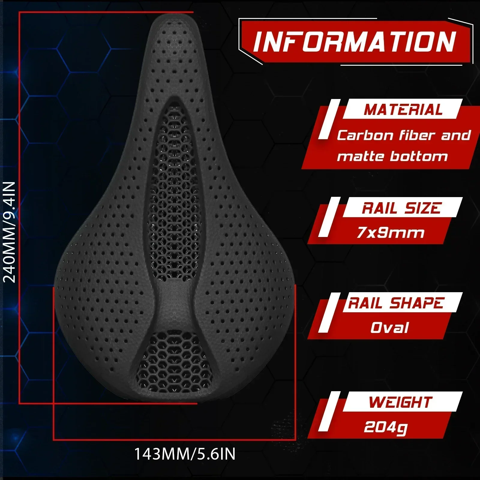 BUCKLOS 自転車サドル 143 ミリメートル 155 ミリメートル 3d プリント