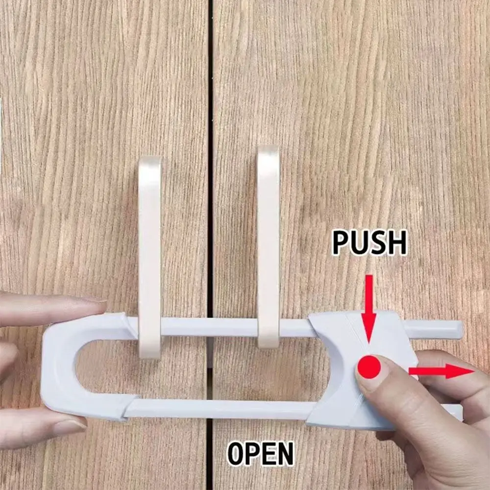 U Shape Children Home Protection ABS Plastic Safety Lock Baby Safety Adjustable Multi-function Baby Cabinet Locks cabinet lock,child lock,safety lock