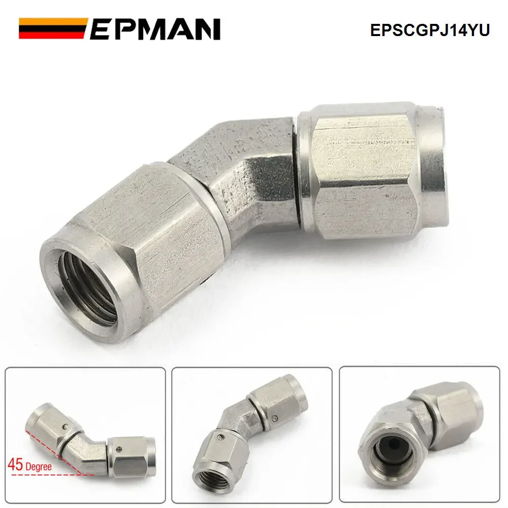 Stainless Steel Straight / 45 / 90 /180 Degree AN3 Brake Swivel Hose End Swivel Coupler Connector Fitting 1PC