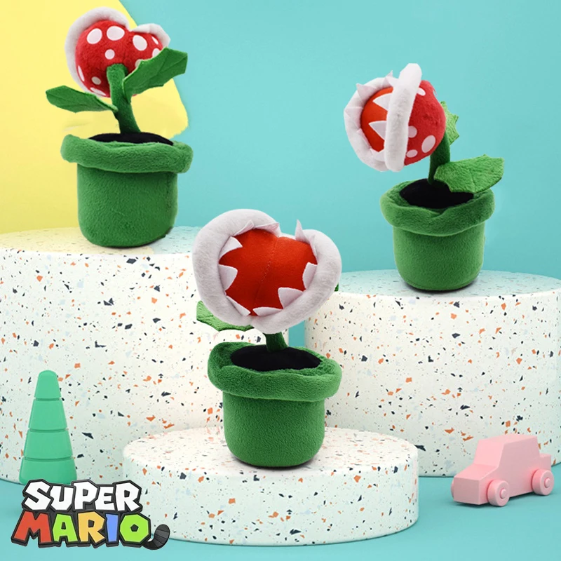 

20cm Super Mario Man-eating Flower Potted Plush Doll Toy Overbearing Plant Shape Is The Most Popular Doll Gift for Children