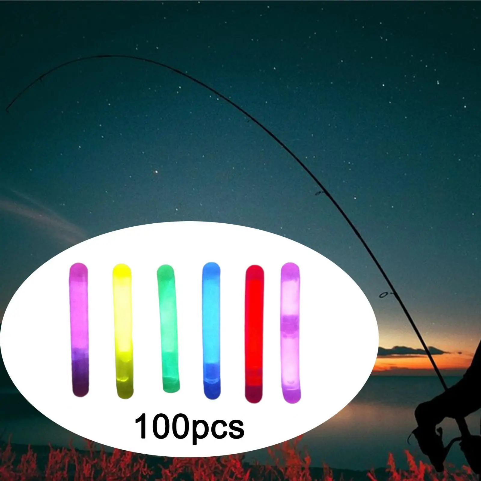 100Pcs Fishing Bobbers Floats Glow Sticks for Fishing Rods for Pole Rod Tip