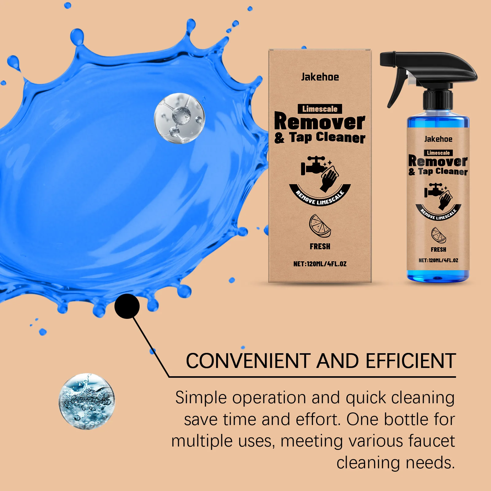 Faucet Cleaner Easy to Use Effortless and Provides Even Coverage Making Cleaning Efficient Removes Stubborn Stains and Restores