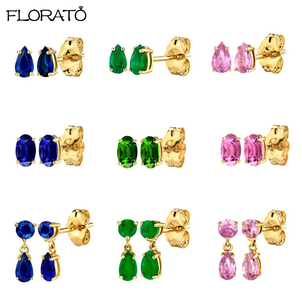 

925 Sterling Silver Ear Needle Rainbow Crystal Stud Earrings Colorful Exquisite Fashion Zircon Earrings For Women Birthday Gifts