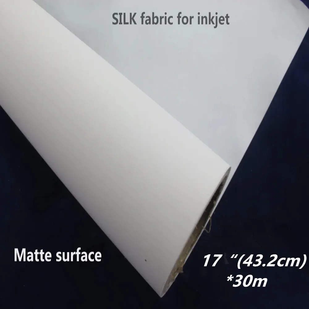43.2cm x 30m 방수 17인치 소프트 잉크젯 실크 원단 롤 디지털 인쇄용
