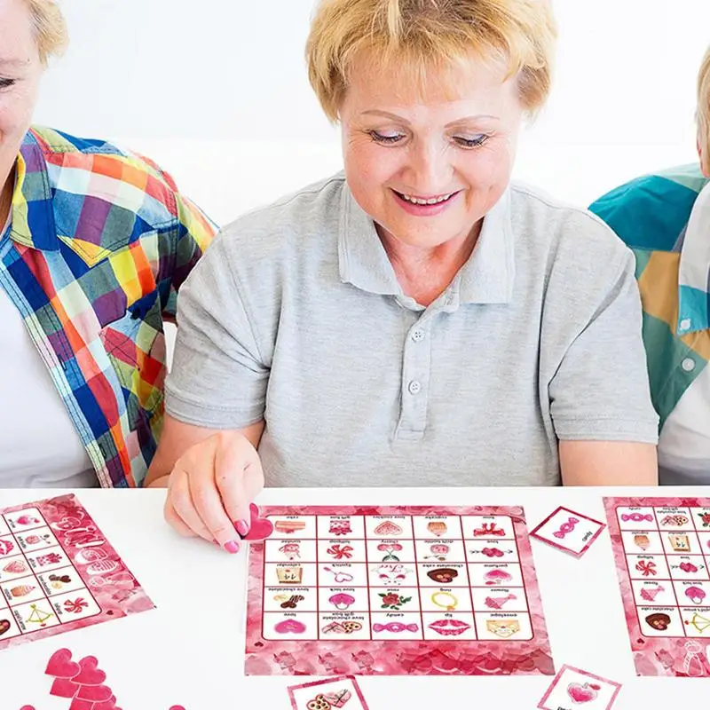 Valentine's Day Game Cards Set Interactive Multi-Player Valentine Game Cards School And Home Group Activity Play Card For