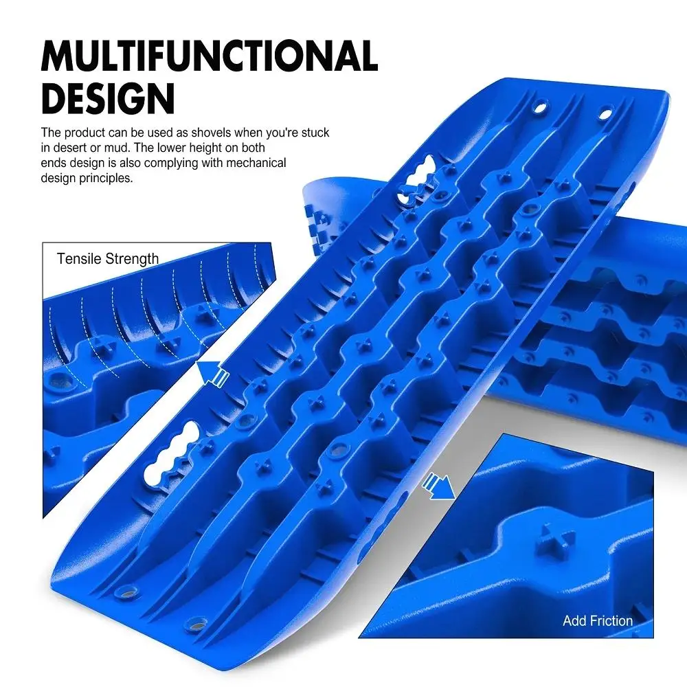 X-BULL for X4 Recovery tracks 10T 2 Pairs/ Sand tracks/ Mud tracks/ Mounting Bolts Pins Gen 2.0 -Blue