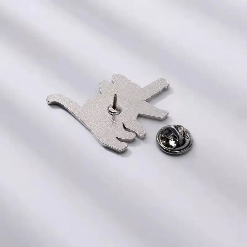 Cat Brooches Punk Black Cat Biting Knife Style Tarot Badges Animal Ins Tide Creative Cartoon Accessories Backpack