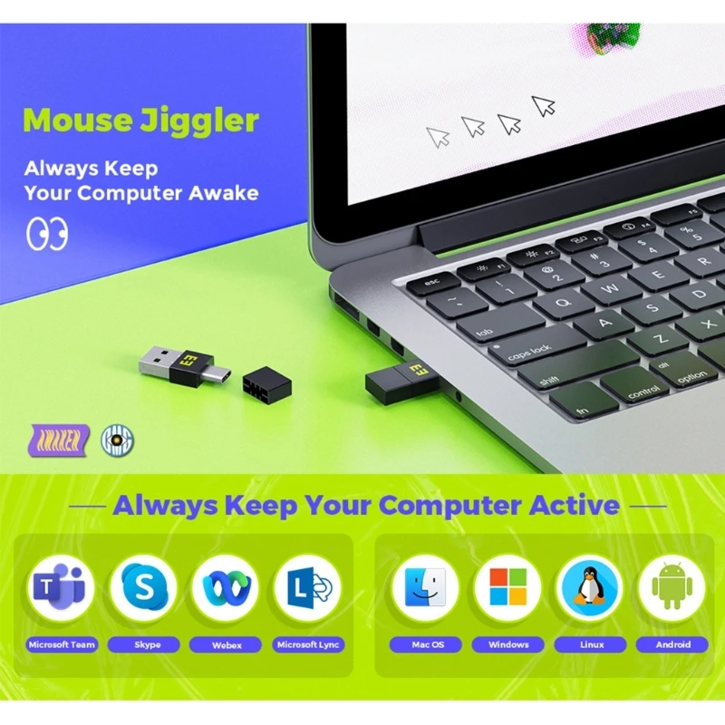 

Portable Mouse Simulator Mouse Jiggler Keep Computer Laptop Awake Mechanical Undetectable USB and Type-c Mouse Drop Shipping