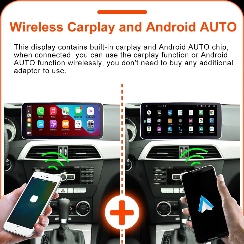 Snapdragon 8 CORE Drahtlose Carplay Android 13 Auto Auto Radio Bildschirm Für Mercedes Benz C-Klasse W204 S204 2011-2014 multimedia GPS – Detail 12