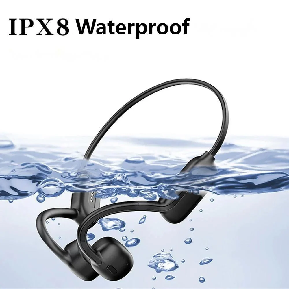 Фото Беспроводные Bluetooth-наушники с микрофоном, влагозащита IPX8, 32 ГБ №1