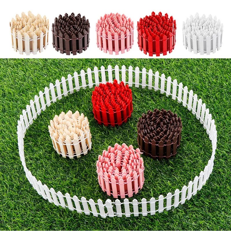 

5cm*90cm Mini Fence Barrier DIY Miniature Fairy Garden Fence Wooden Craft Figurine Dollhouse Decorat Home Terrarium Decoration