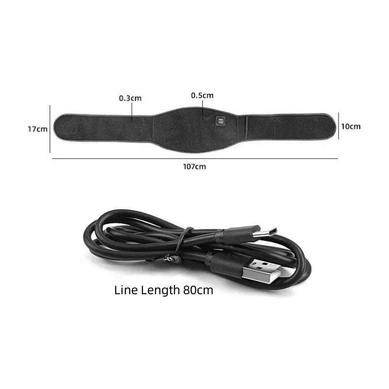 Cuscino Riscaldante Portatile Wireless Per Mal Di Schiena – 3 Livelli Calore E Massaggio, USB, Cintura Regolabile