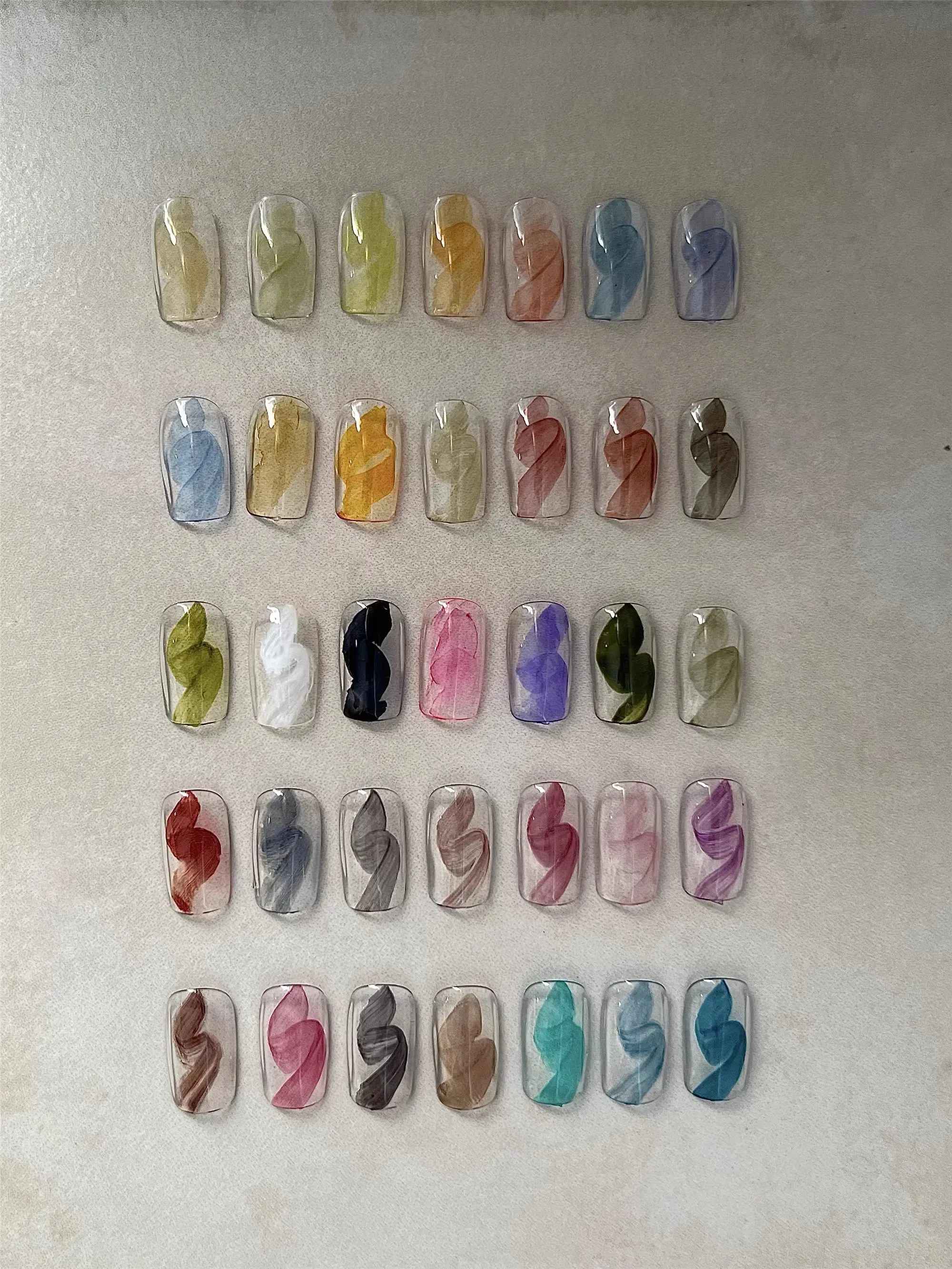 Dinagel 1-18 Color Nail Art Drawing Graffiti Pen Blooming Smoke Manicure Brush Painting Nail Drawing Pen DIY Tool