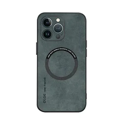Luxury Leather Shockproof Phone Case with Magnetic Wireless Charging Compatibility - iphoneX Xs (Green)