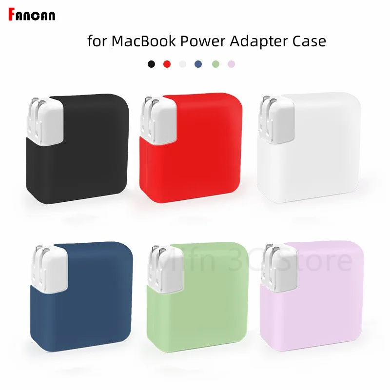 para Macbook Pro 16 Polegada A2485 2023 140w Carregador de Silicone Macio Adaptador de Energia Case para Macbook 96 87 85 67 61 60 45 35 30 29w Case