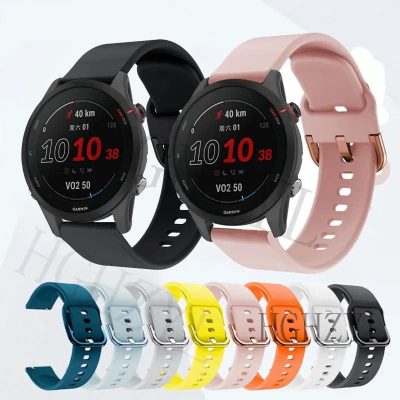 10 Cinturini In Silicone 18mm Per Garmin Forerunner 255S, Vivoactive 4S, Venu 2S - Ricambio Morbido Con Sgancio Rapido