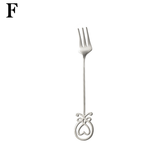 Octopus Spoons Fork Mini Metal Gold Carved Coffee Snacks Fruit Prikkers Dessert Fork Kitchen Tool Teaspoon