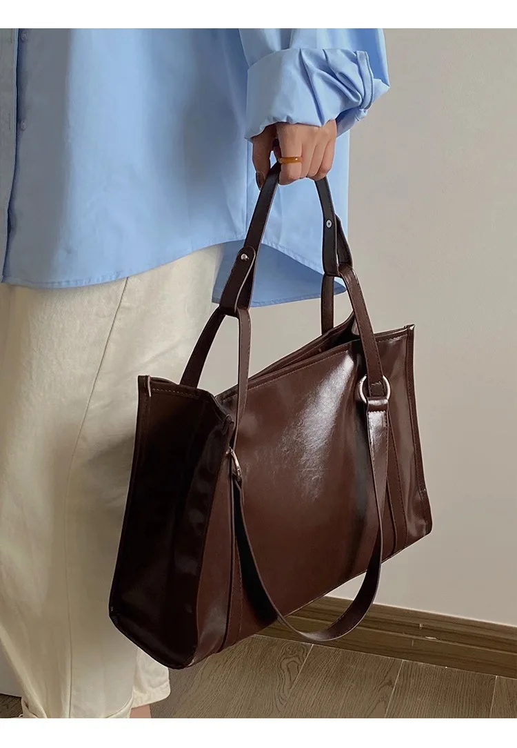 2024 New style Tote Bag Women's Commuter Bag real Leather Large Capacity Crossbody high quality Shoulder Bag