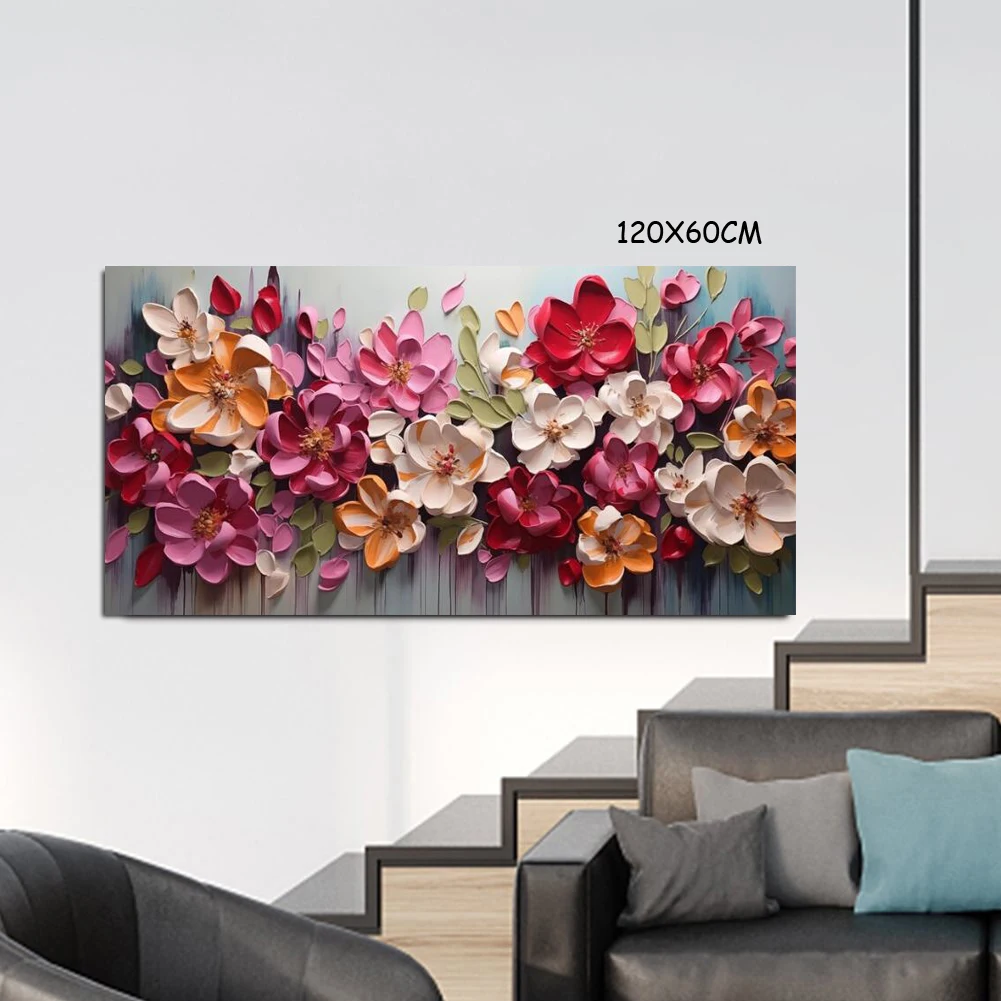 Description Picture 3 of itemColorful 3D Floral Diy Diamond Painting Abstract Flower Large New 202 Cross Stitch Kits Mosaic Embroidery Housewarming Gift