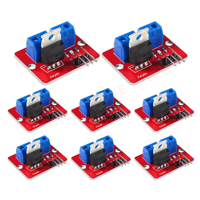 8Pcs Irf520 Pulsante Mosfet Superiore 0-24V Modulo Driver Mos Pulsante Regolabile Pwm 3.3V-5V Tubo Fet Scheda Driver Mcu Per Raspberry Pi