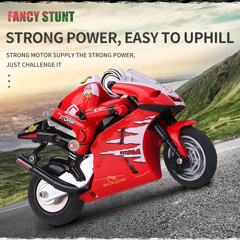 RC Motorcycle 2.4GHz Mini Electric Racing Drift Stunt 15km/h High Speed for Gifts
