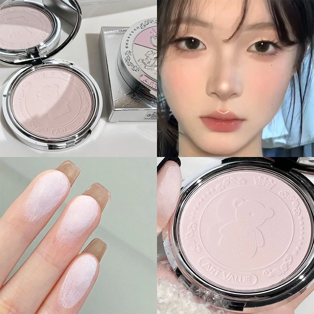 3 Color Natural Pink Loose Powder Oil Control Waterproof Mineral Face Pressed Makeup Powder Cosmetic Long Lasting Setting