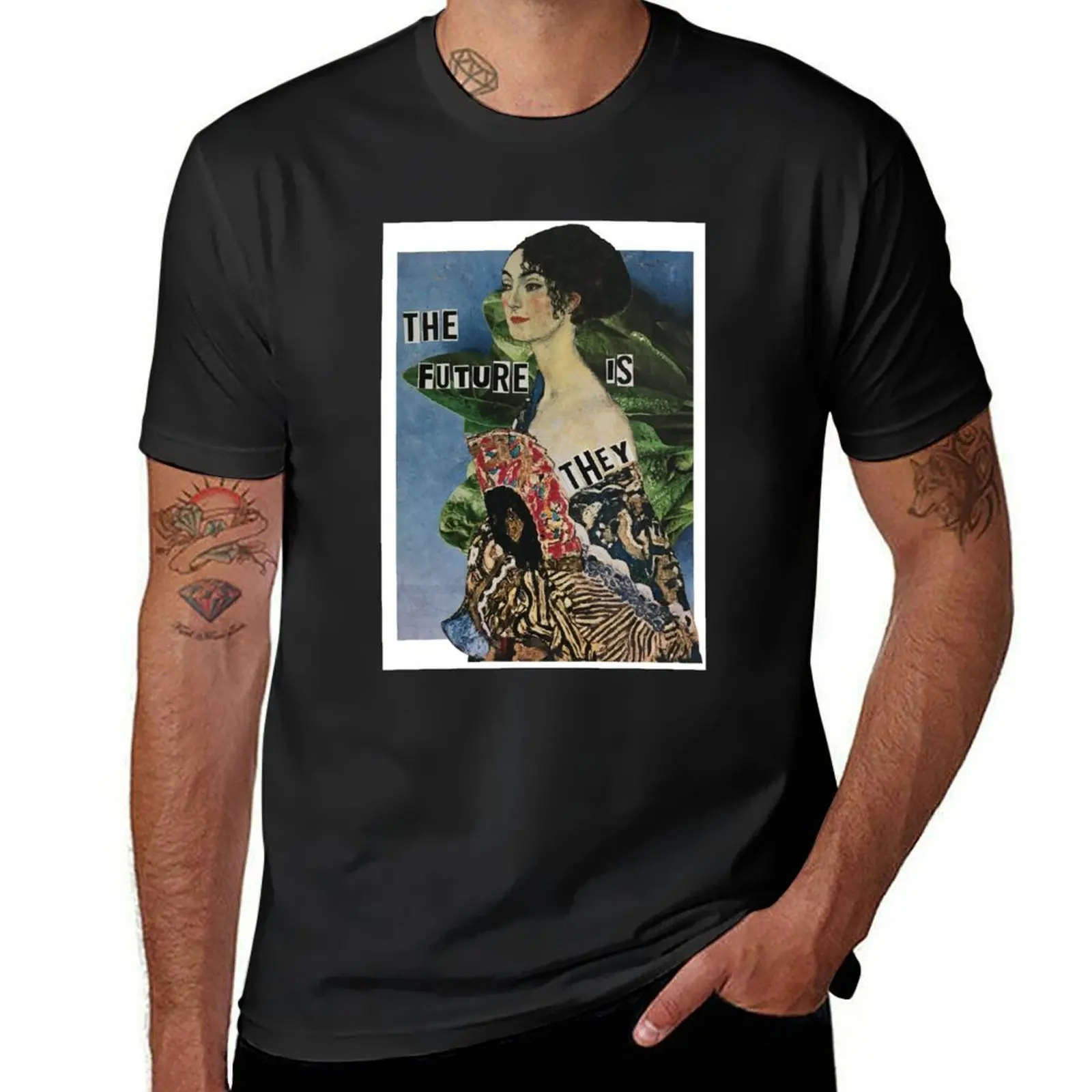 The Future is They T-Shirt shirts graphic tees plus size tops black t-shirts for men