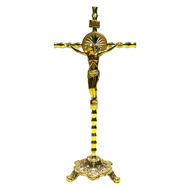 

Vintage Decoration Gold Plated Standing with Stand Religious Gift