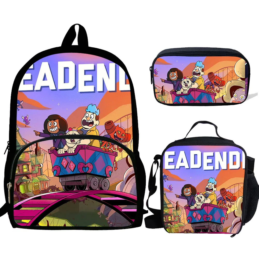 

3pcs Mochila Anime dead end paranormal park Print Backpack for Boys Girls School Bags Kids Pattern BookBag Kids School Bag Pack