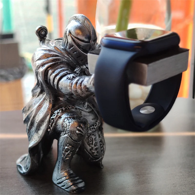 Knight Stand for Apple Watch Charger Holder iWatch 8/7/6/5/4/3/2 Bracket Watch Charging Desktop Holder Base Accessories Men Gift