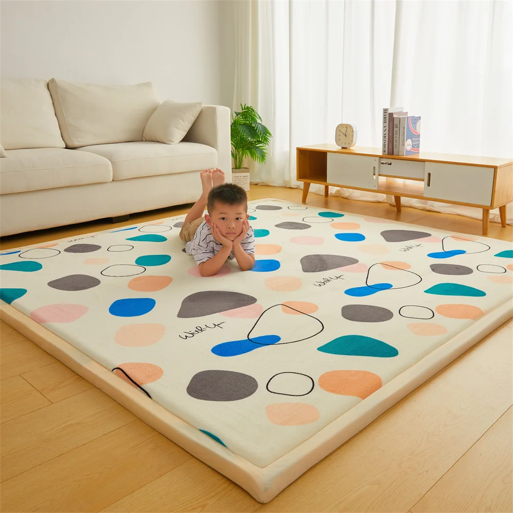 Thicken 2cm Carpet Coral Fleece Bedroom Tatami Living Room Carpet Window Bedside Children's Room Baby Crawling Home Non-Slip Mat 4