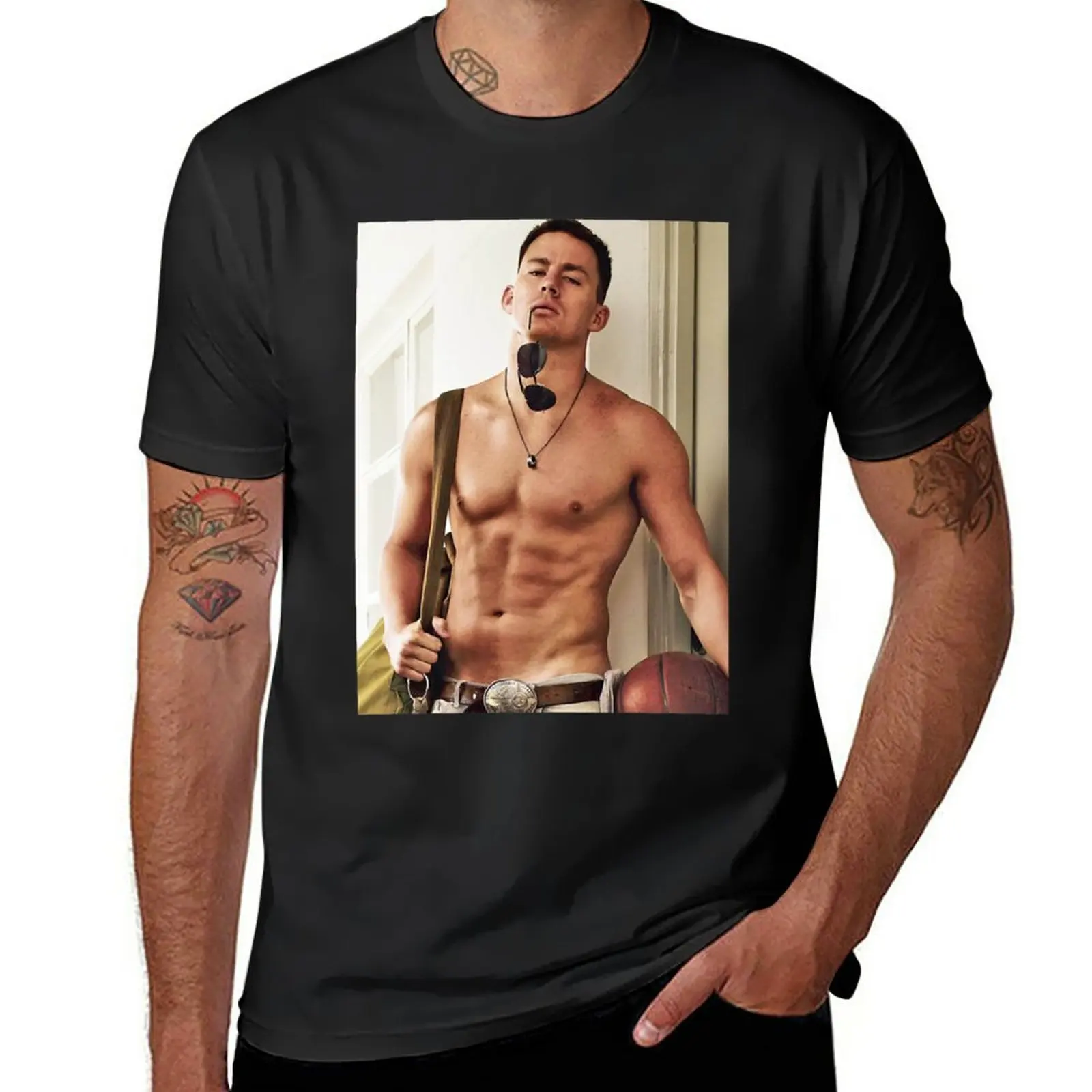 

New Channing Tatum T-Shirt Short t-shirt hippie clothes big and tall t shirts for men