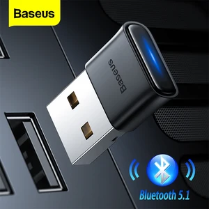 USB Bluetooth-адаптер Baseus, Bluetooth 5,1, 5,0, музыкальный аудиоприемник, передатчик для ПК, динамик, USB-передатчик