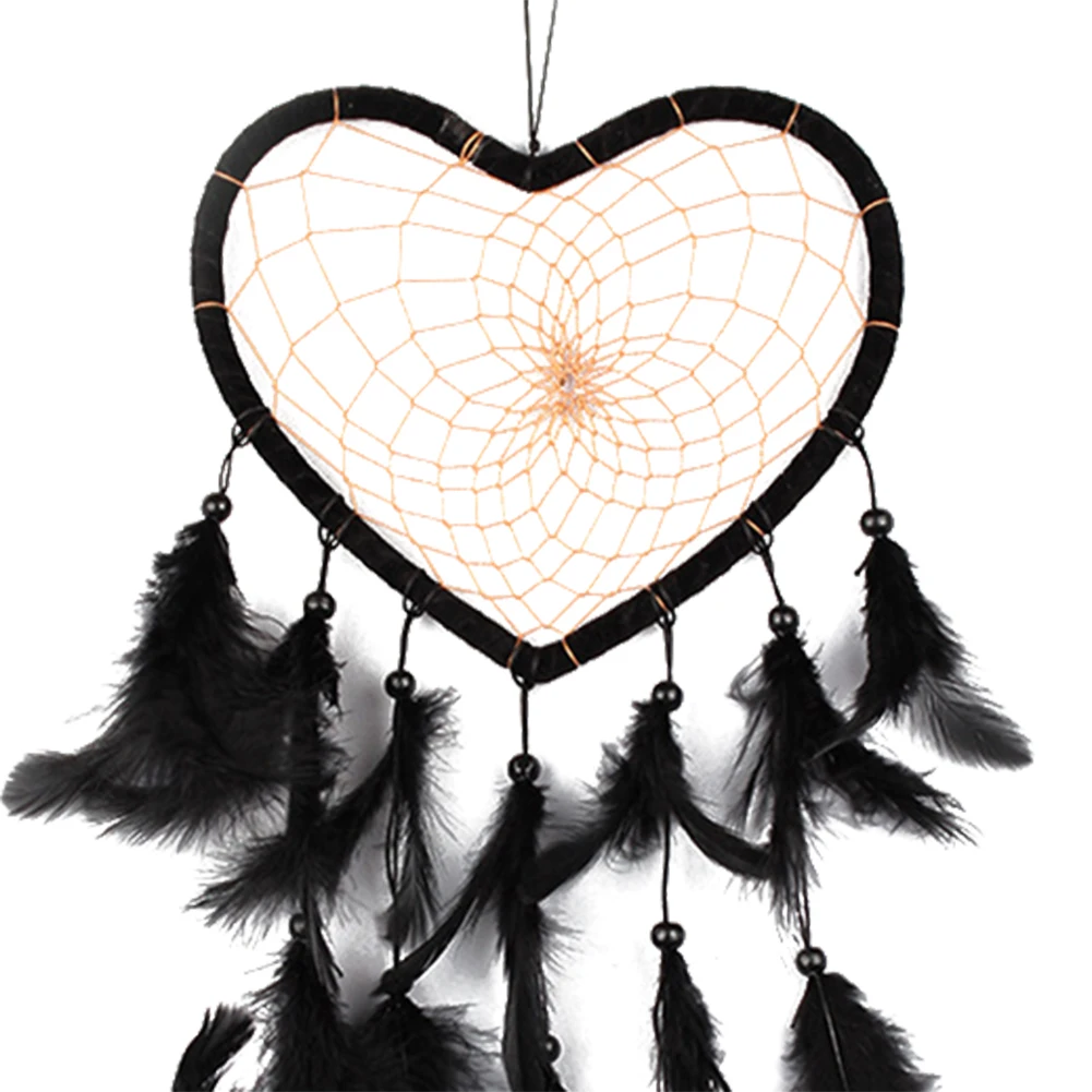 Dream Catcher Wind Chimes Art Chimes Home Craft Dreamcatcher Ornament Hanging Bedroom Decoration Gift Black Indian Feather 5