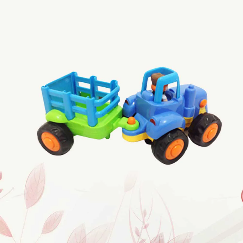 

Kids Car Toy Tractors Car Model Engineering Van Model Kids Early Learning Toy Blue
