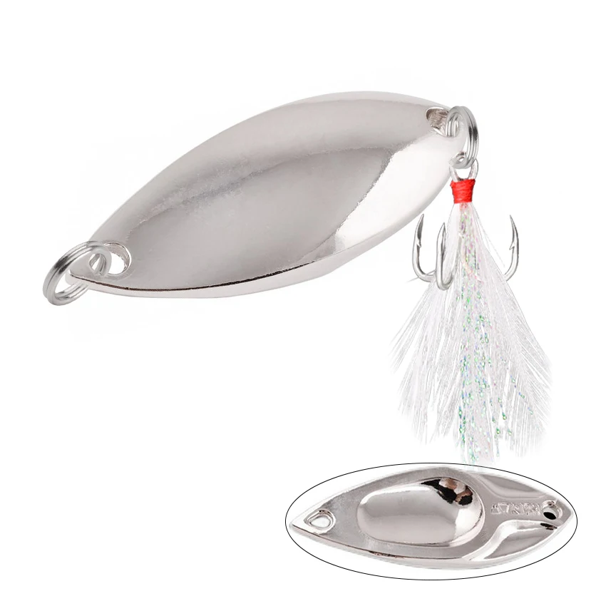 1Pcs 5g-20g Metal Spinner Spoon Lures Trout Fishing Lure Hard Bait Sequins Paillette Artificial Baits Gold Silver Fishing Tackle
