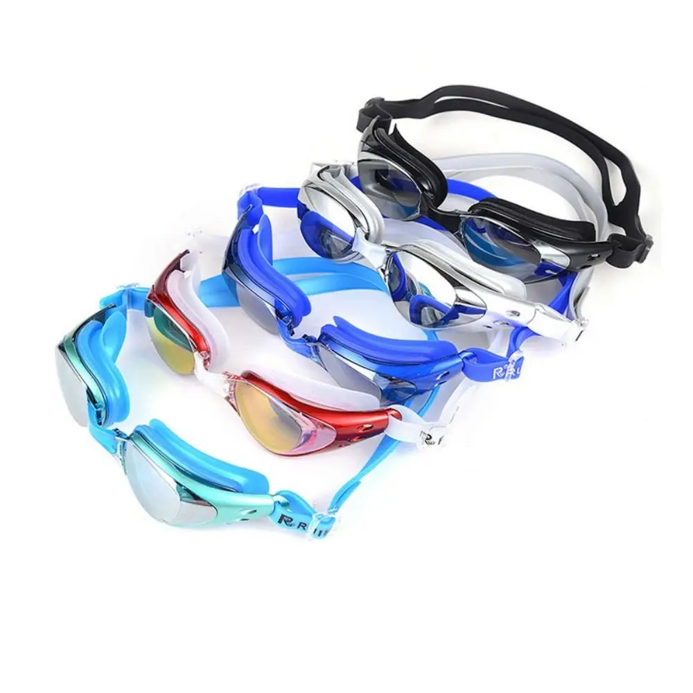Wodoodporna okulary pływackie przeciwmgielna przeciwmgielna przeciwmgielna okulary pływackie silikonowa miękka galwaniczna okulary pływackie do pływania