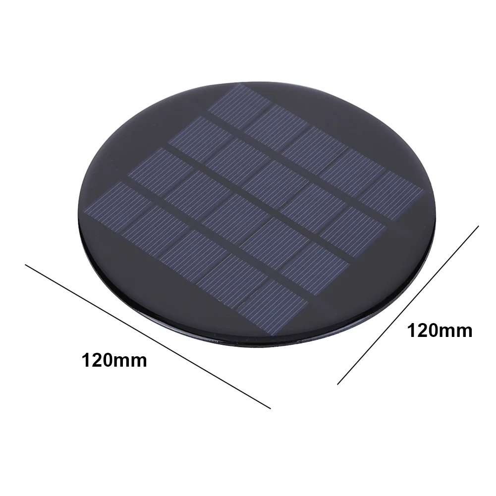 미니 원형 태양 전지 패널 키트, 1.1W, 5V, 배터리 충전기, 휴대폰 보조배터리, 3.7-5V 태양열 장난감 및 조명
