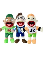  1/3pcs Boy Jeffy Hand Puppet Cody Junior Joseph Plush Doll Stuffed Toy with Movable Mouth for Play House Kid Child Birthday Gift 