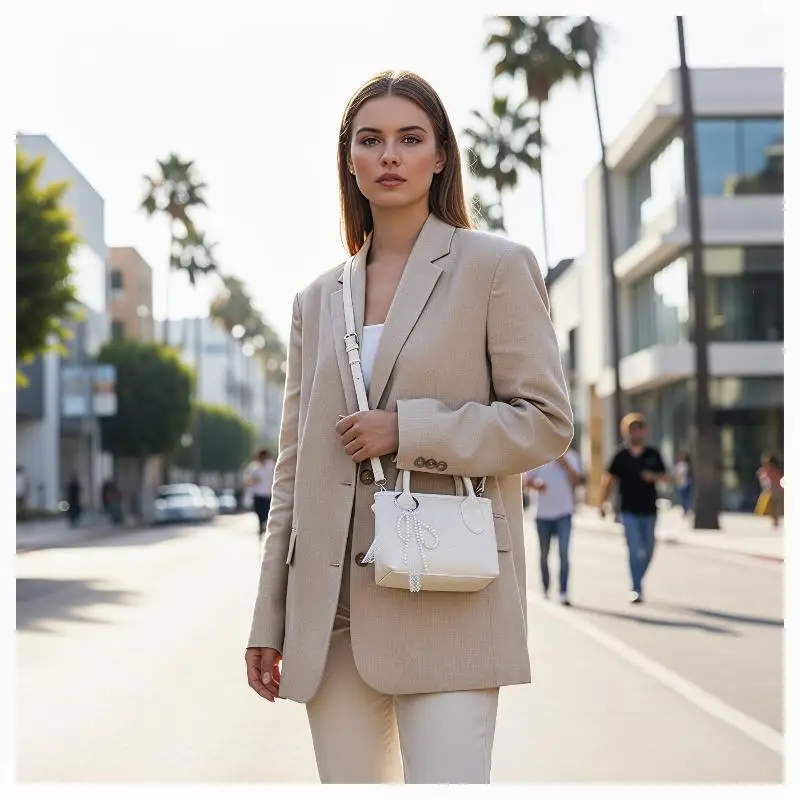 Simple Square Shoulder Bags For Women Solid Color Versatile Ladies Crossbody Bag - 3