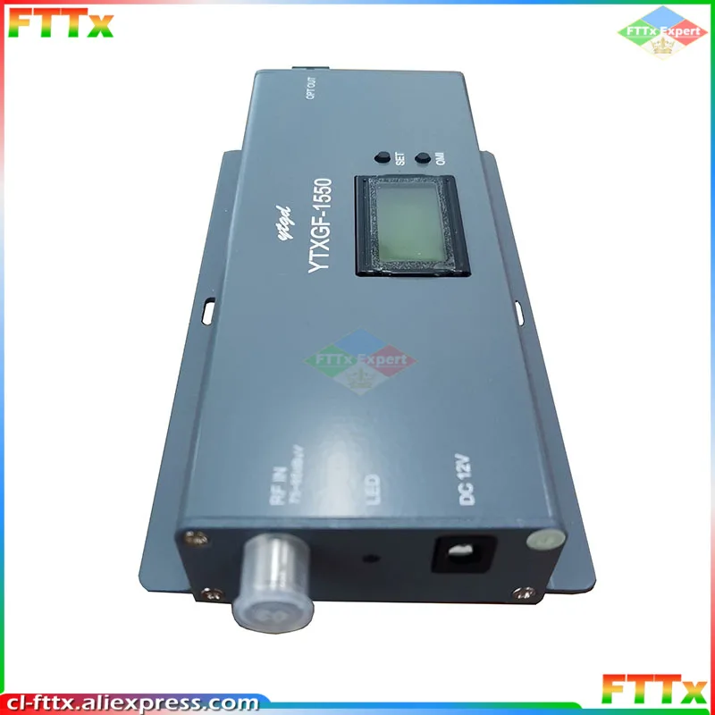 FTTH 광섬유 송신기, SC/APC 커넥터, RF 입력, LCD 디스플레이, 1550nm CATV, 1010AGC-1550, 신제품